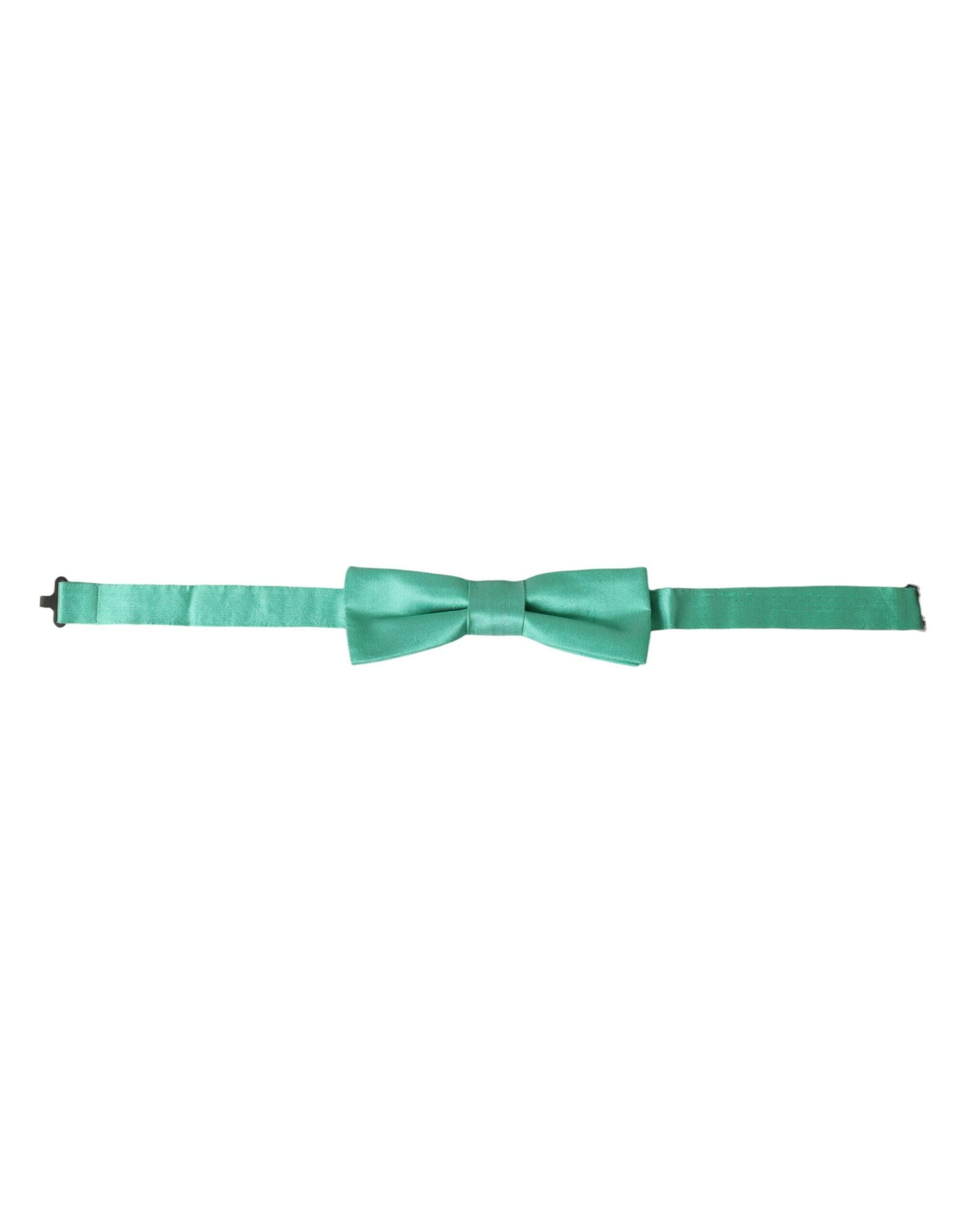 Dolce & Gabbana Mint Green Silk Adjustable Neck Men Bow Tie -  Neckties, Men -  Dolce & Gabbana.