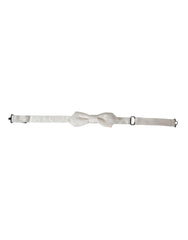 Dolce & Gabbana White Silk Adjustable Neck Men Papillon Bow Tie -  Neckties, Men -  Dolce & Gabbana.