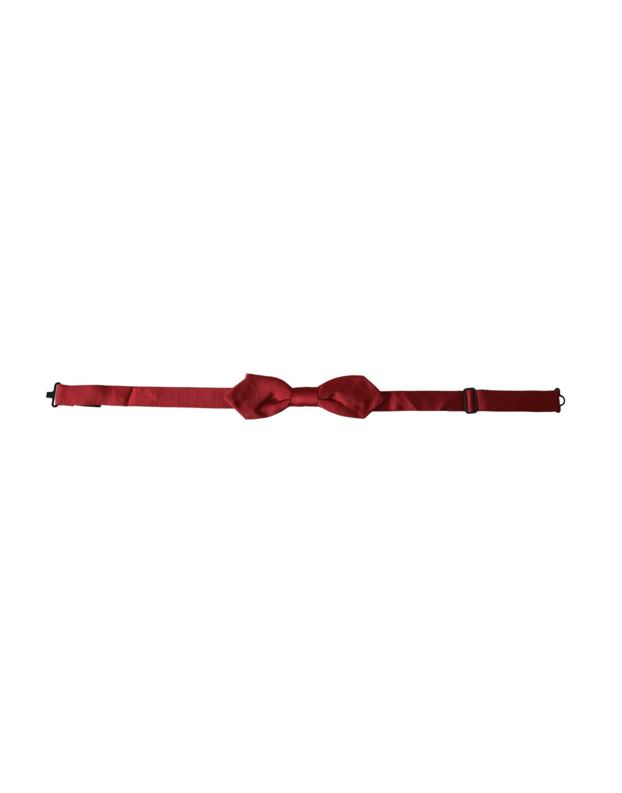 Dolce & Gabbana Red Silk Jacquard Adjustable Neck Men Bow Tie -  Neckties, Men -  Dolce & Gabbana.