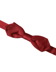 Dolce & Gabbana Red Silk Jacquard Adjustable Neck Men Bow Tie -  Neckties, Men -  Dolce & Gabbana.