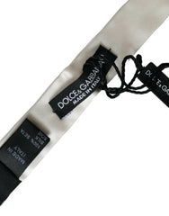 Dolce & Gabbana White Silk Slim Skinny Necktie Men Bow Tie -  Neckties, Men -  Dolce & Gabbana.