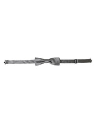 Dolce & Gabbana Gray Satin Silk Adjustable Neck Men Papillon Bow Tie -  Neckties, Men -  Dolce & Gabbana.