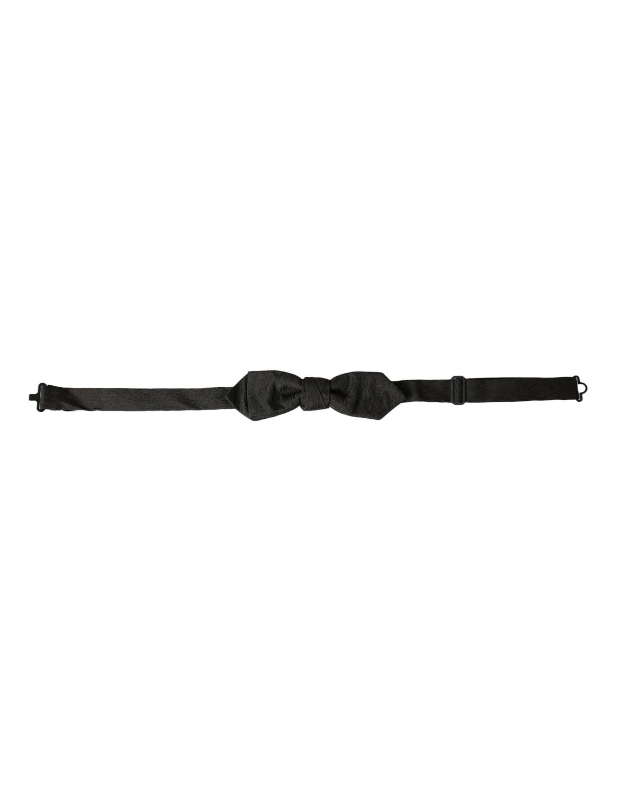 Dolce & Gabbana Black Silk Adjustable Neck Men Bow Tie -  Neckties, Men -  Dolce & Gabbana.