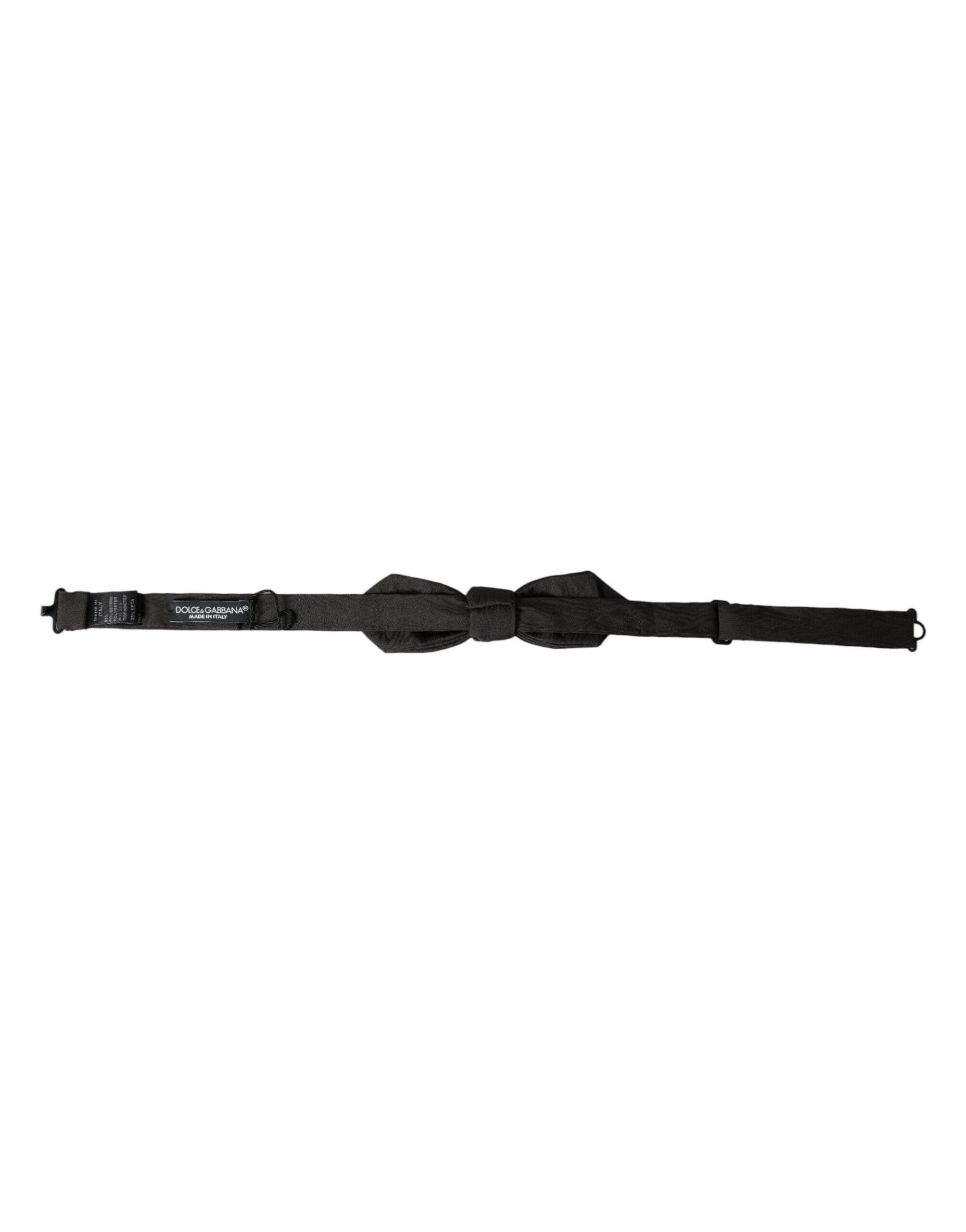 Dolce & Gabbana Black Silk Adjustable Neck Men Bow Tie -  Neckties, Men -  Dolce & Gabbana.