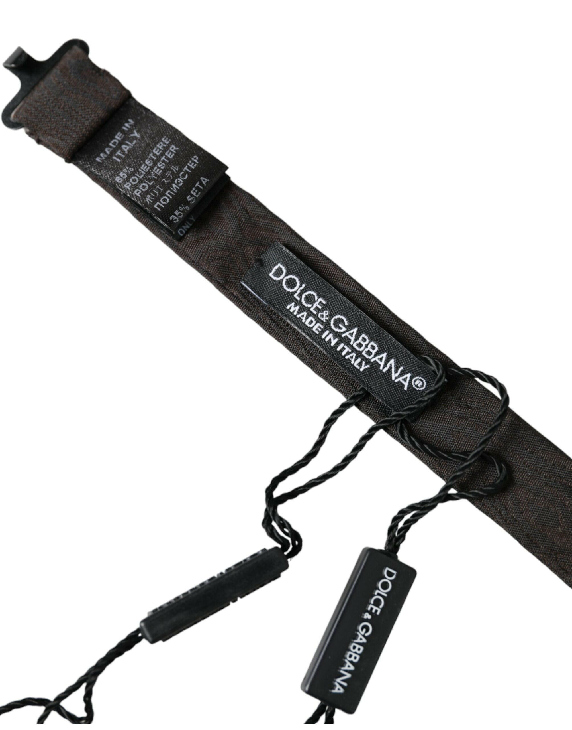 Dolce & Gabbana Black Silk Adjustable Neck Men Bow Tie -  Neckties, Men -  Dolce & Gabbana.