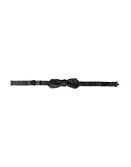 Dolce & Gabbana Black Satin Silk Adjustable Neck Men Bow Tie -  Neckties, Men -  Dolce & Gabbana.
