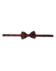 Dolce & Gabbana Red Silk Floral Adjustable Neck Men Bow Tie -  Neckties, Men -  Dolce & Gabbana.