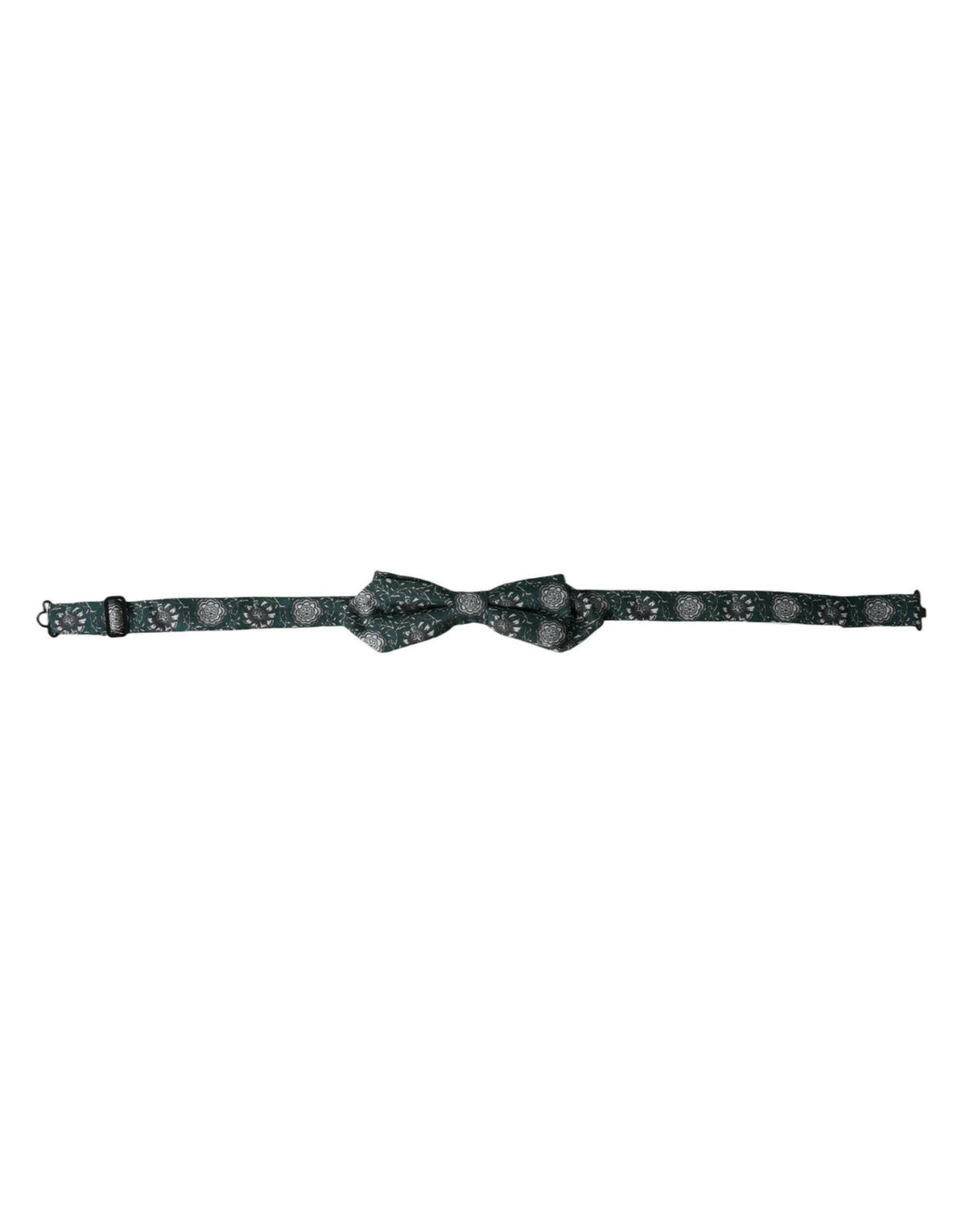 Dolce & Gabbana Green Silk Floral Adjustable Neck Men Bow Tie -  Neckties, Men -  Dolce & Gabbana.