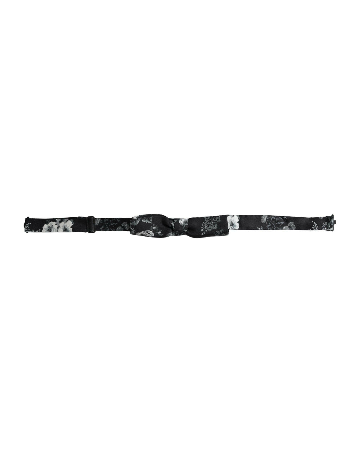 Dolce & Gabbana Black Floral Silk Adjustable Neck Men Bow Tie -  Neckties, Men -  Dolce & Gabbana.