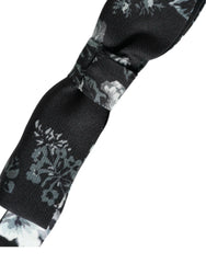 Dolce & Gabbana Black Floral Silk Adjustable Neck Men Bow Tie -  Neckties, Men -  Dolce & Gabbana.