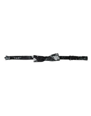 Dolce & Gabbana Black Floral Silk Adjustable Neck Men Bow Tie -  Neckties, Men -  Dolce & Gabbana.