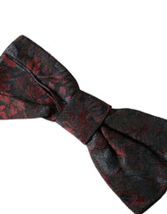 Dolce & Gabbana Red Black Floral Adjustable Neck Men Bow Tie -  Neckties, Men -  Dolce & Gabbana.
