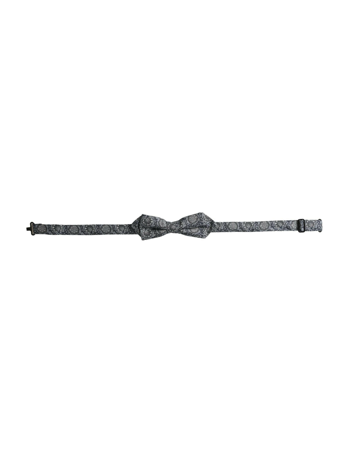 Dolce & Gabbana Gray Silk Patterned Adjustable Neck Men Bow Tie -  Neckties, Men -  Dolce & Gabbana.