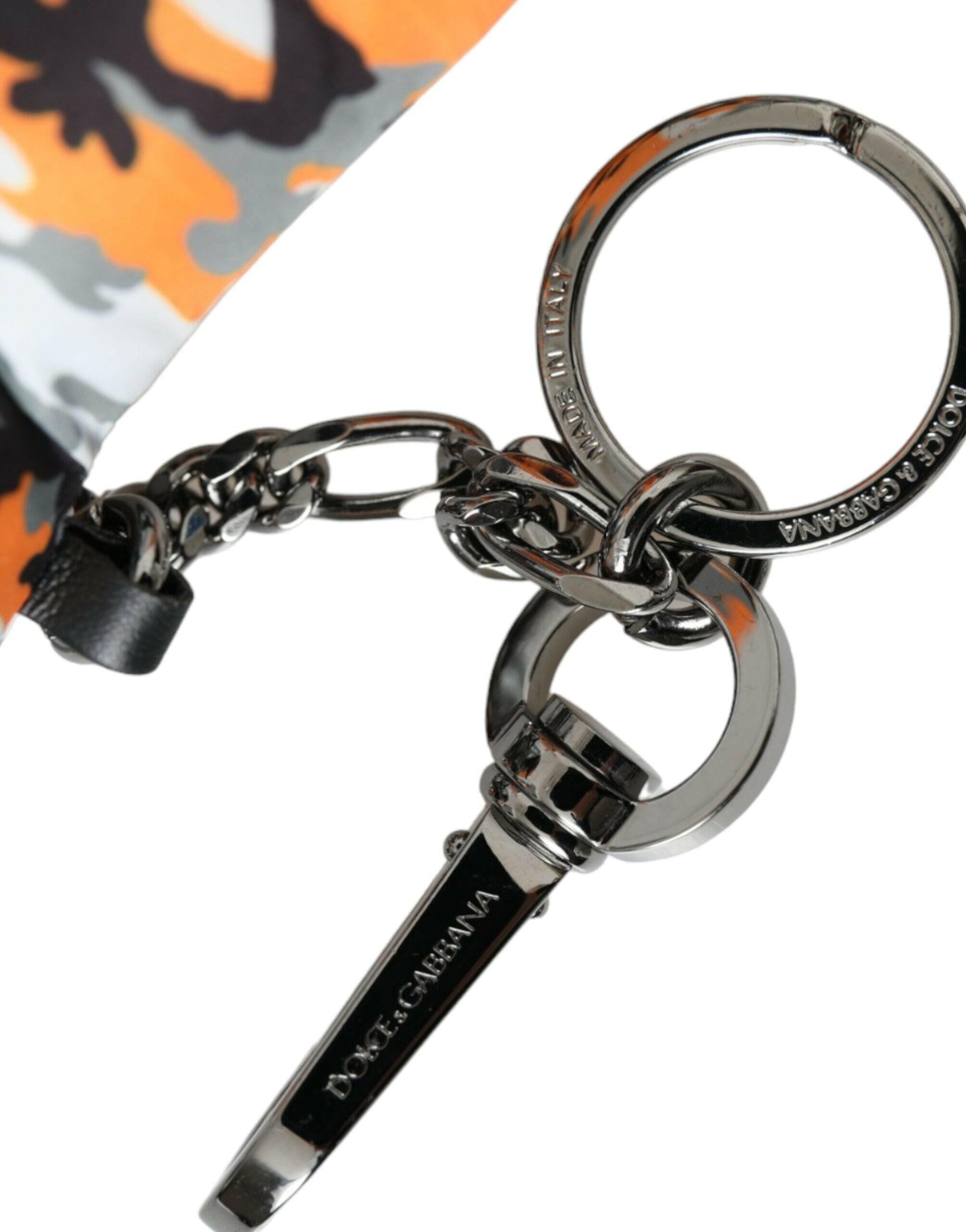 Dolce & Gabbana Multicolor Camouflage Animal Silhouette Keychain Keyring -  Men´s Keychains -  Dolce & Gabbana.