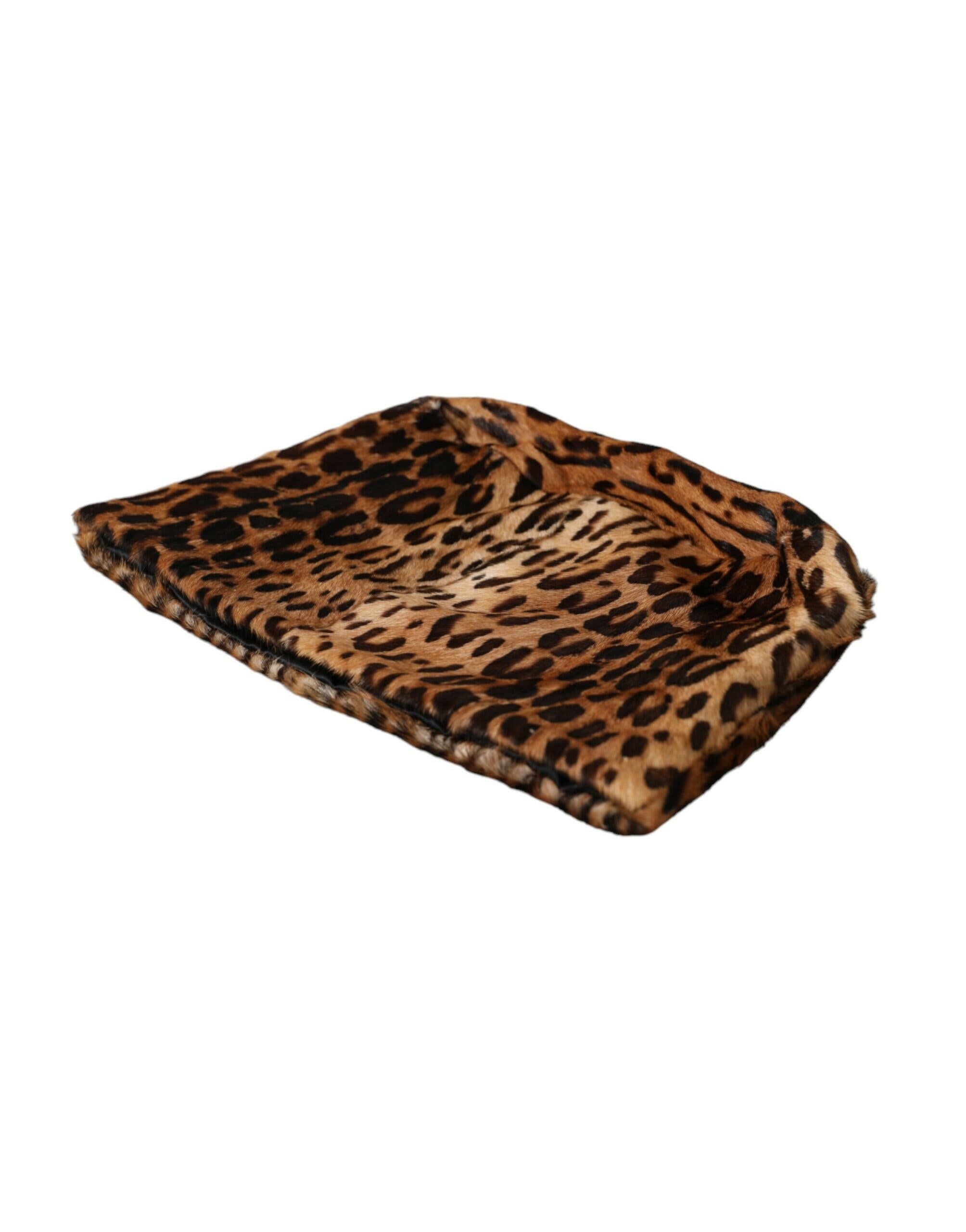 Dolce & Gabbana Brown Leopard Fur Women Bucket Hat -   -  Dolce & Gabbana.