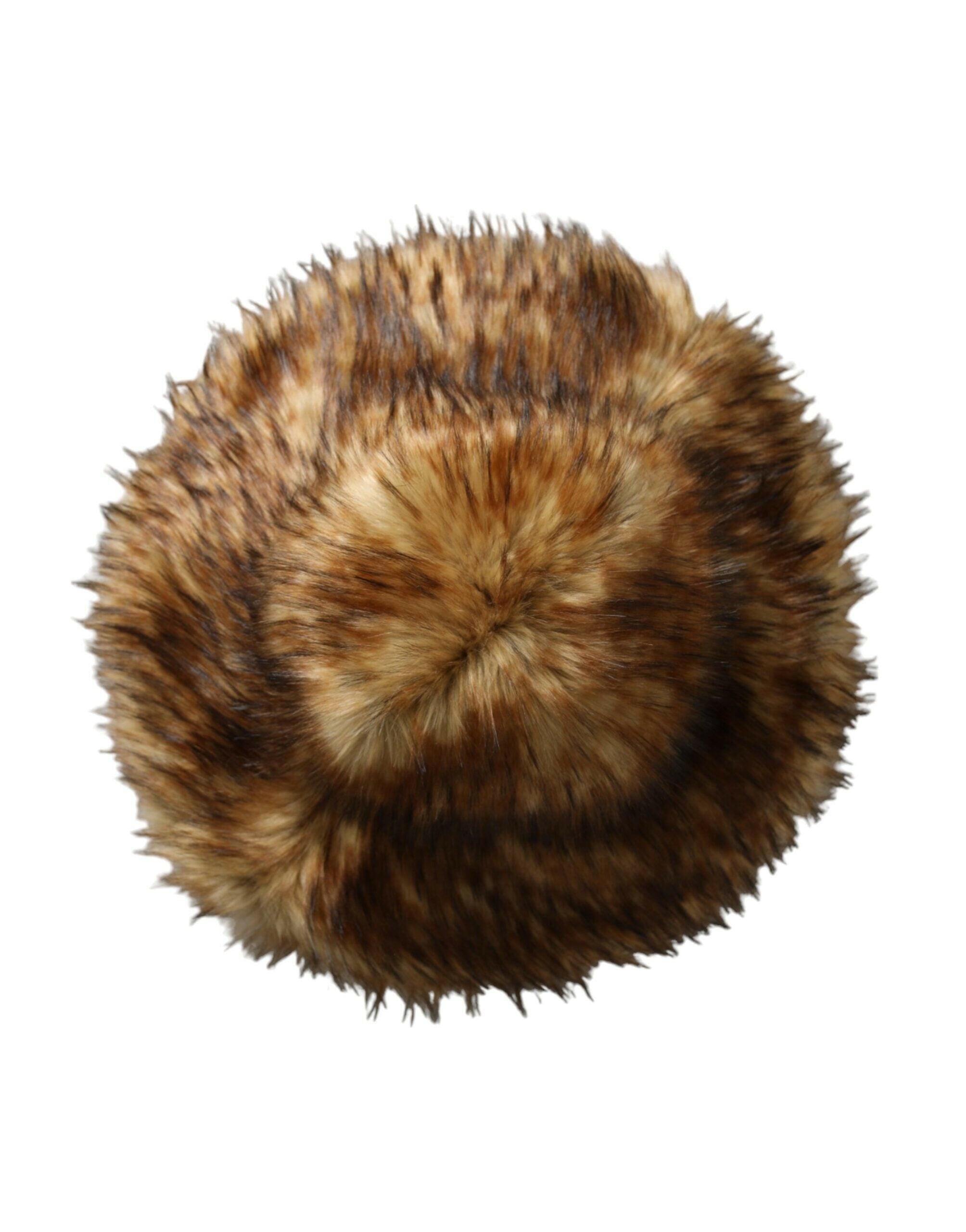 Dolce & Gabbana Brown Modacrylic Faux Fur Bucket Hat -   -  Dolce & Gabbana.
