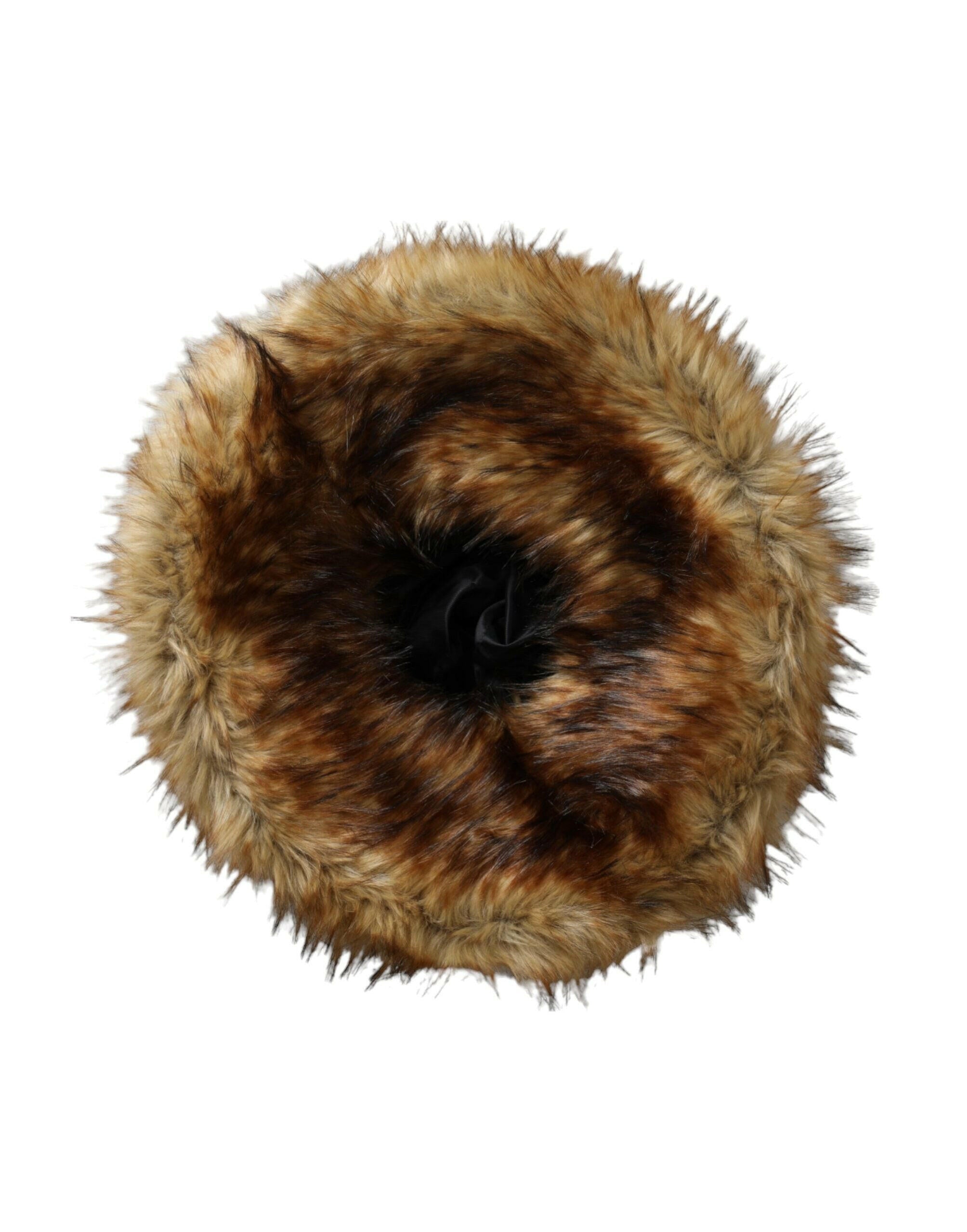 Dolce & Gabbana Brown Modacrylic Faux Fur Bucket Hat -   -  Dolce & Gabbana.
