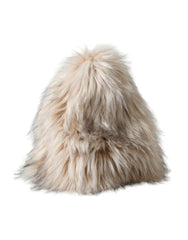Dolce & Gabbana Beige Acrylic Fur Women Bucket Hat -   -  Dolce & Gabbana.