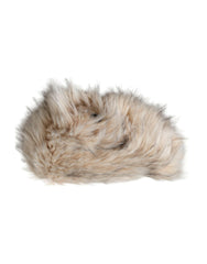 Dolce & Gabbana Beige Acrylic Fur Women Bucket Hat -   -  Dolce & Gabbana.