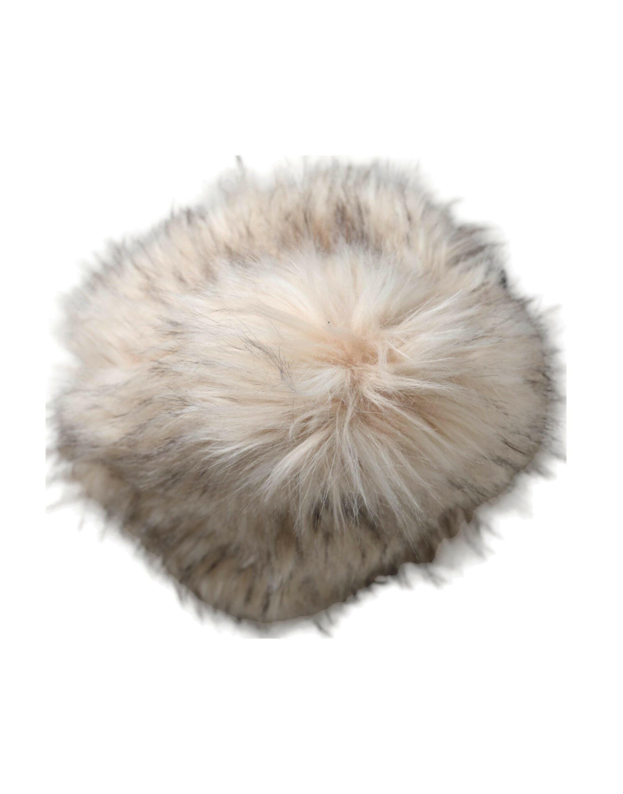 Dolce & Gabbana Beige Acrylic Fur Women Bucket Hat -   -  Dolce & Gabbana.