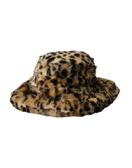 Dolce & Gabbana Brown Leopard Fur Women Bucket Hat -   -  Dolce & Gabbana.