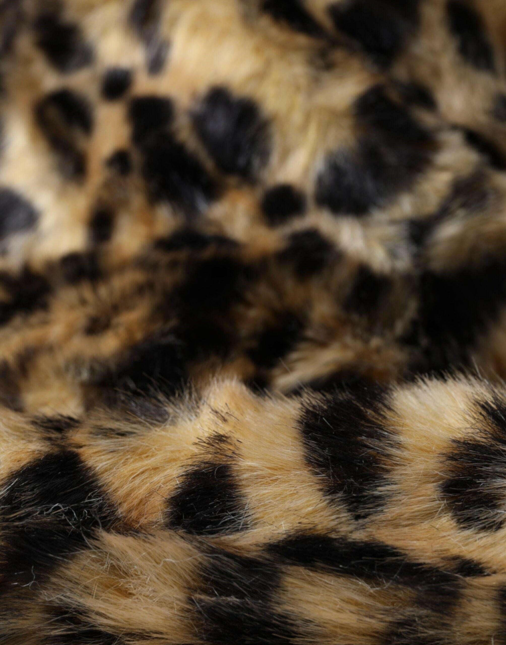 Dolce & Gabbana Brown Leopard Fur Women Bucket Hat -   -  Dolce & Gabbana.