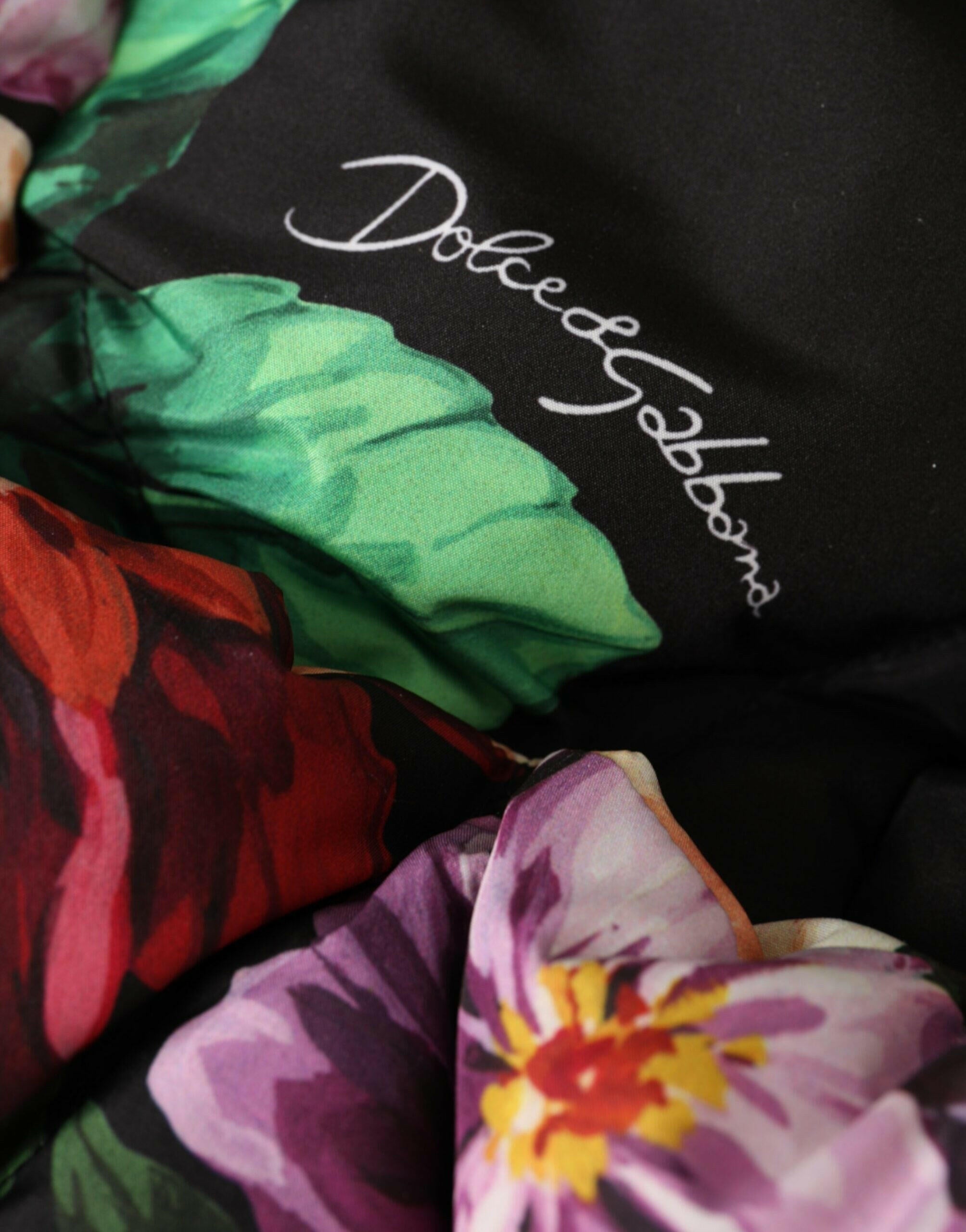 Dolce & Gabbana Black Floral Print Whole Head Wrap Hat -   -  Dolce & Gabbana.