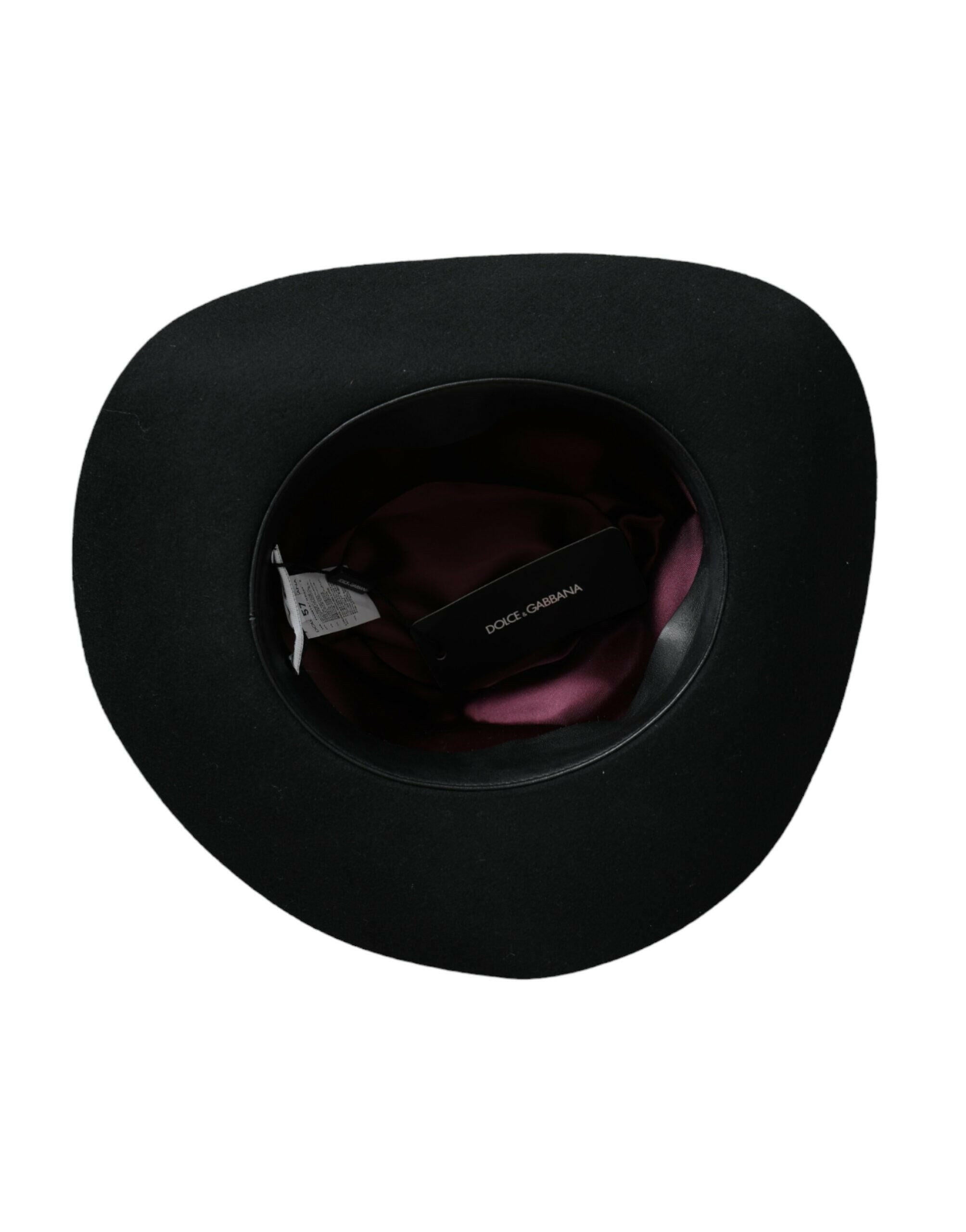 Dolce & Gabbana Black Rabbit Fedora Trilby Women Hat -   -  Dolce & Gabbana.