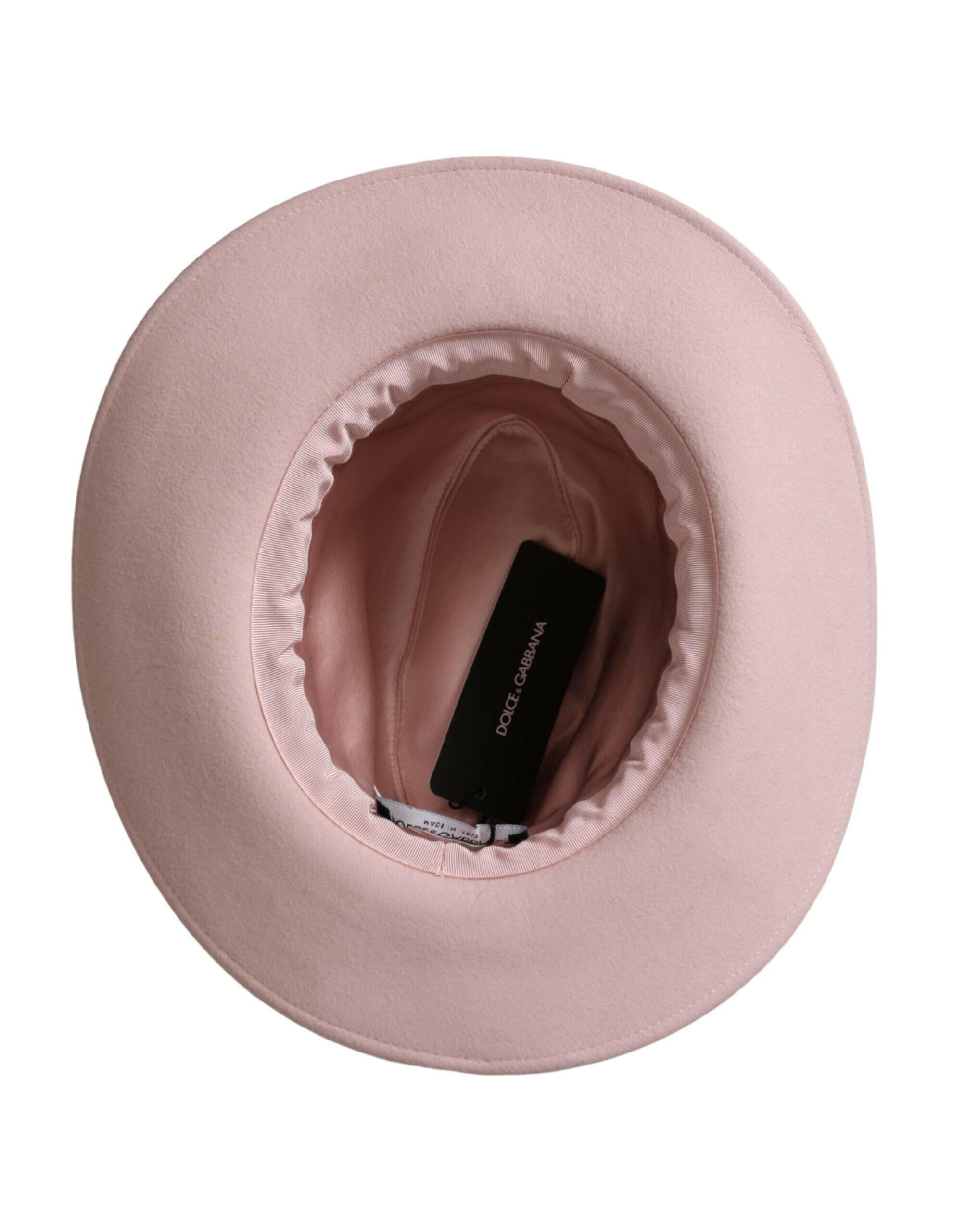Dolce & Gabbana Pink Rabbit Fedora Trilby Women Hat -   -  Dolce & Gabbana.