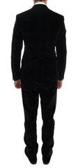 Dolce & Gabbana Black Velvet Slim Double Breasted Suit -   -  Dolce & Gabbana.
