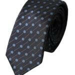Dolce & Gabbana Black Blue Polka Dot Silk Adjustable Men Tie -  Neckties, Men -  Dolce & Gabbana.