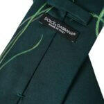 Dolce & Gabbana Green Printed 100% Silk Adjustable Men Tie -  Neckties, Men -  Dolce & Gabbana.