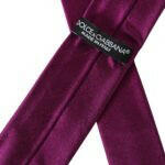 Dolce & Gabbana Purple Solid Satin Silk Adjustable Men Tie -  Neckties, Men -  Dolce & Gabbana.