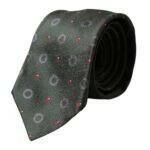 Dolce & Gabbana Dark Gray 100% Silk Fantasy Adjustable Men Tie -  Neckties, Men -  Dolce & Gabbana.