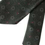 Dolce & Gabbana Dark Gray 100% Silk Fantasy Adjustable Men Tie -  Neckties, Men -  Dolce & Gabbana.