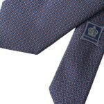 Dolce & Gabbana Navy Blue Silk Patterned Adjustable Men Tie -  Neckties, Men -  Dolce & Gabbana.