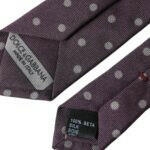 Dolce & Gabbana Purple 100% Silk Polka Dot Adjustable Men Tie -  Neckties, Men -  Dolce & Gabbana.