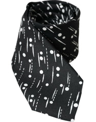 Dolce & Gabbana Black Dotted 100% Silk Adjustable Tie -  Neckties, Men -  Dolce & Gabbana.