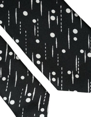 Dolce & Gabbana Black Dotted 100% Silk Adjustable Tie -  Neckties, Men -  Dolce & Gabbana.