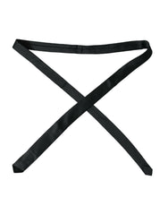 Dolce & Gabbana Black Solid 100% Silk Adjustable Tie -  Neckties, Men -  Dolce & Gabbana.