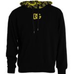 Dolce & Gabbana Black Logo Cotton Hooded Sweatshirt Sweater -   -  Dolce & Gabbana.