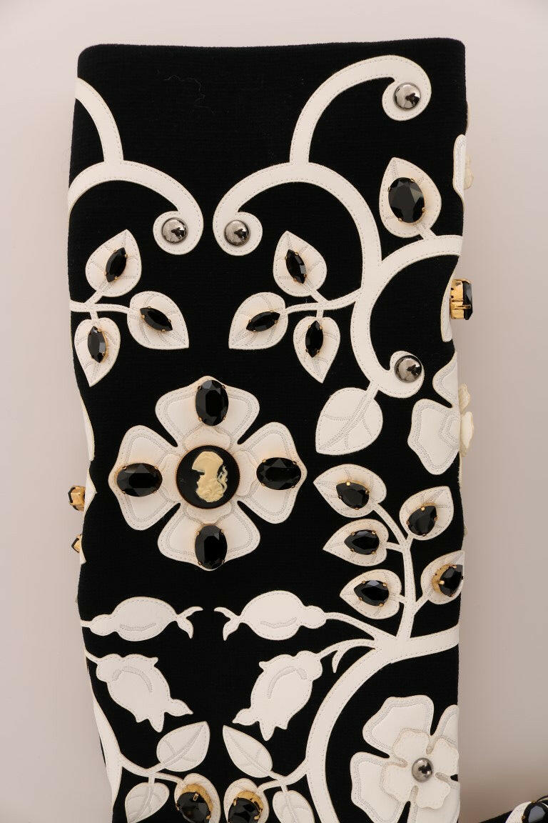 Dolce & Gabbana Black Baroque Floral Crystal Jacket -   -  Dolce & Gabbana.