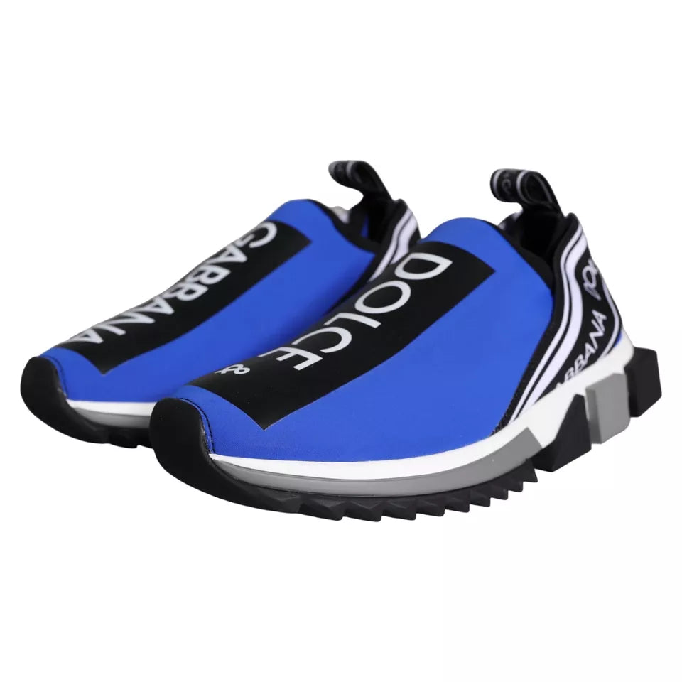 Dolce & Gabbana Blue Logo Low Top Sorrento Sneakers Shoes -   -  Dolce & Gabbana.