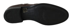 Dolce & Gabbana Brown Leather Brogue Derby Dress Shoes -   -  Dolce & Gabbana.
