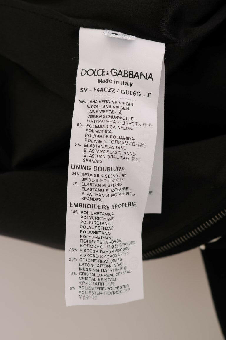 Dolce & Gabbana Black Crystal Floral Pencil Skirt -   -  Dolce & Gabbana.
