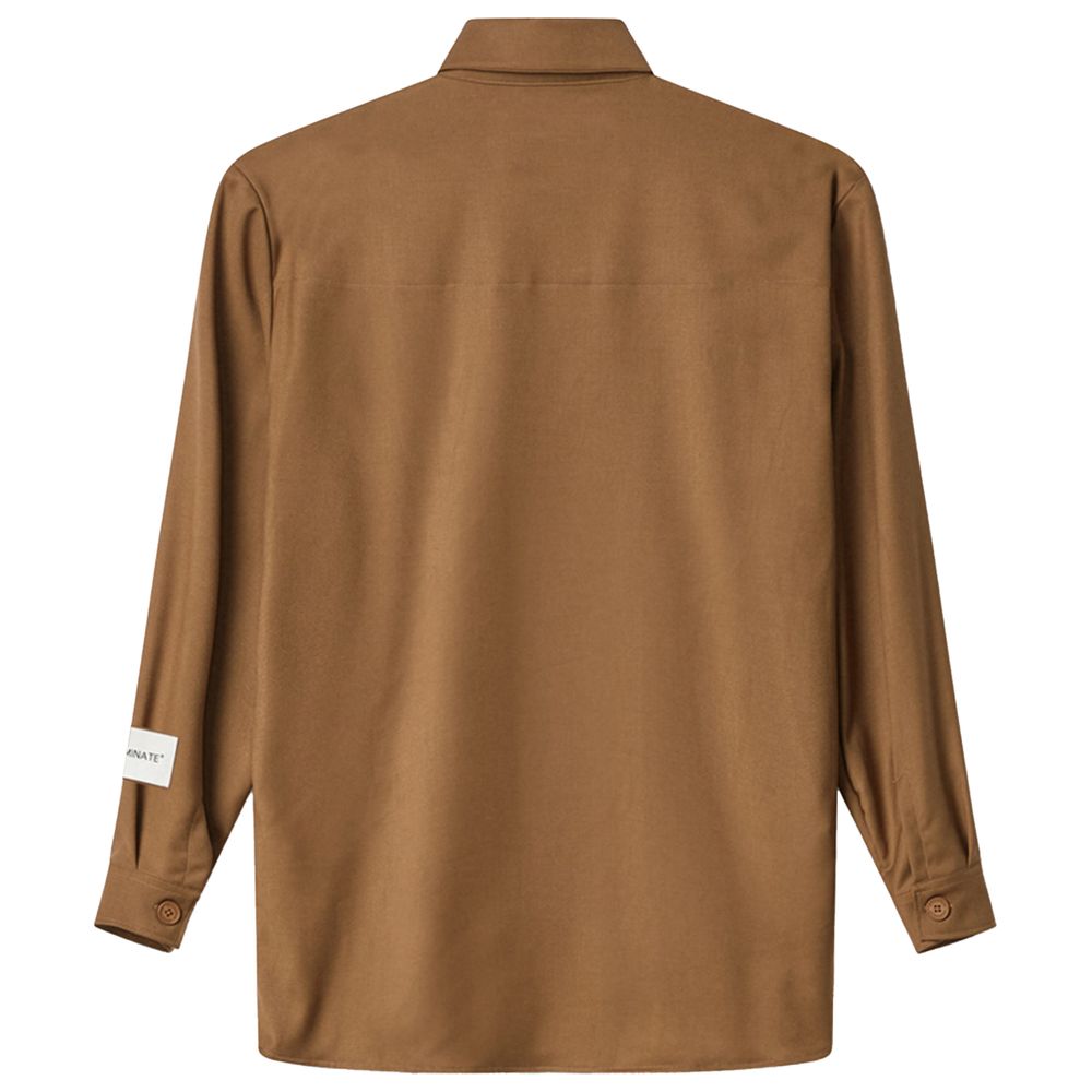 Hinnominate Brown Polyester Shirt -   -  Hinnominate.