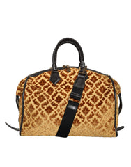Dolce & Gabbana Beige Velvet Top Handle Shoulder Duffle Women Bag -  Luxury Shoulder Bag for Women -  Dolce & Gabbana.