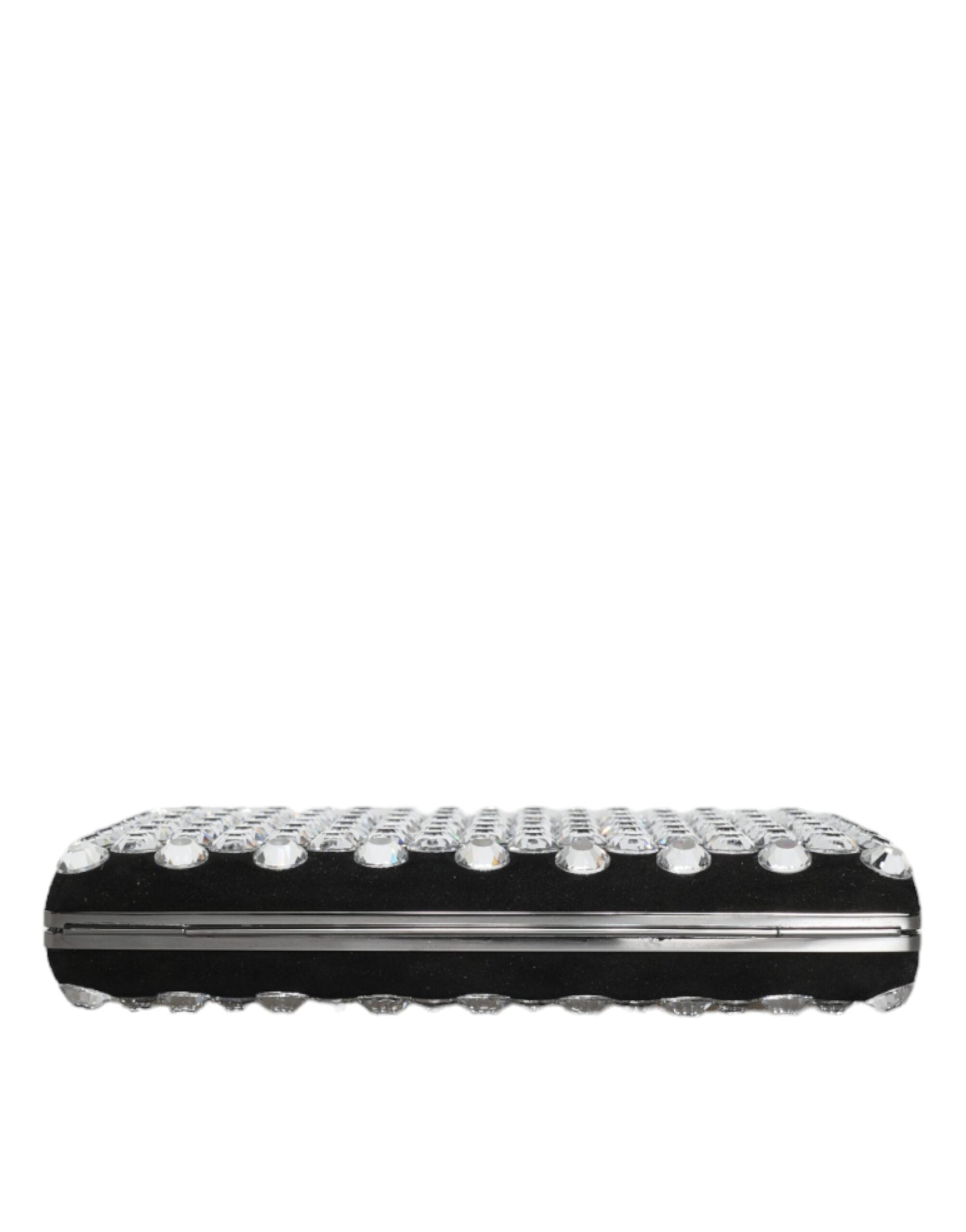 Dolce & Gabbana Black Velvet Crystal Clutch Evening Party Purse Bag -  Luxury Clutch Bag for Women -  Dolce & Gabbana.