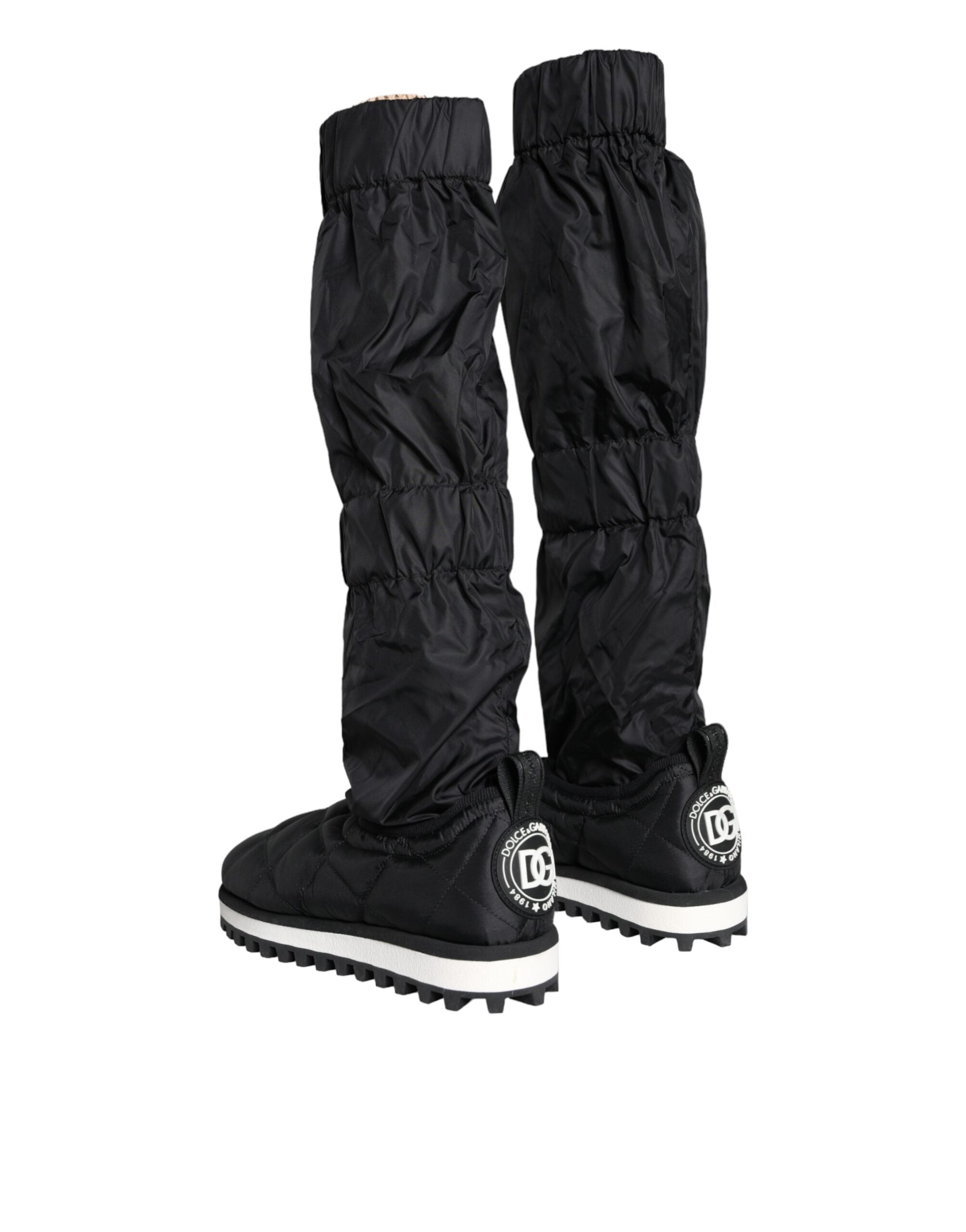 Dolce & Gabbana Black Quilted High Top Boots Sneakers Shoes -   -  Dolce & Gabbana.