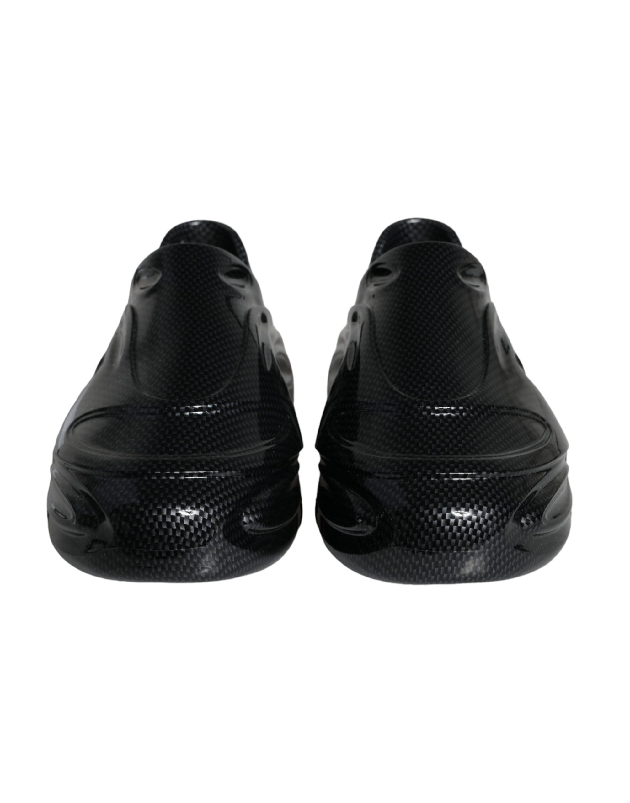 Dolce & Gabbana Black Foiled Rubber Toy Low Top Men Sneakers Shoes -   -  Dolce & Gabbana.